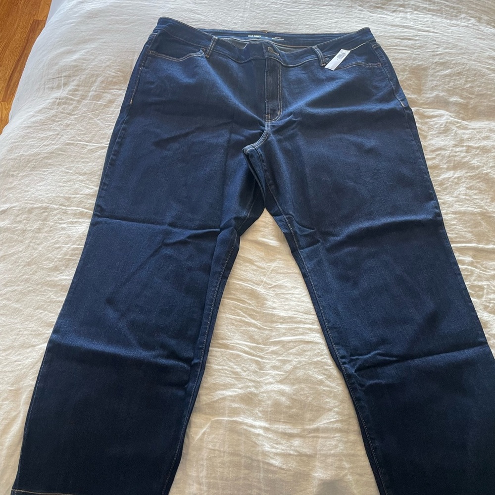 Dark Blue Stretch Denim Jeans